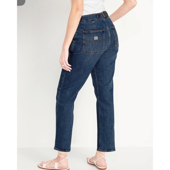 Old Navy Workwear Jeans‎ Extra High Waisted Sky Hi Straight Denim 8T New B1 - Picture 6 of 7